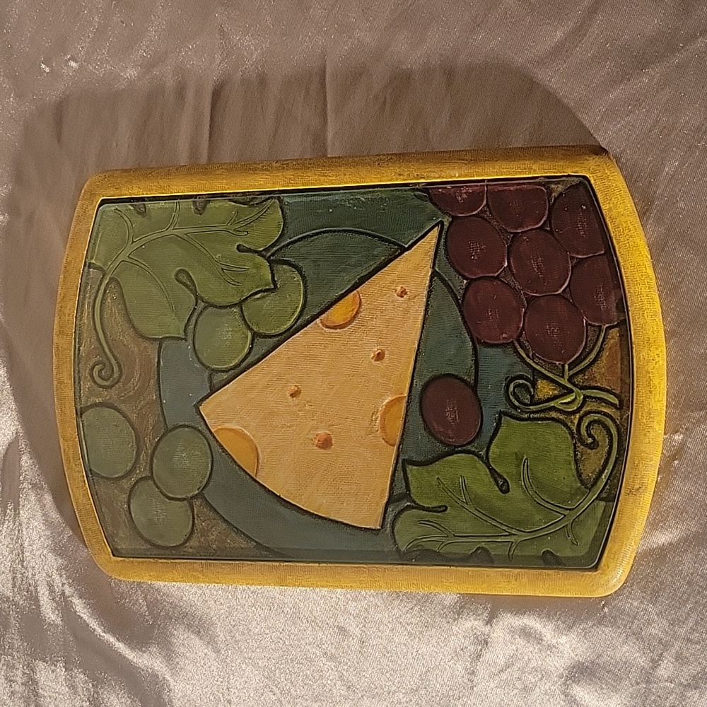 Joie de Vivre Glass Top Serving Tray